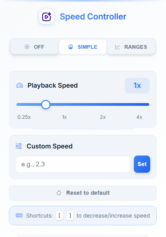 Flow Control Extension Interface